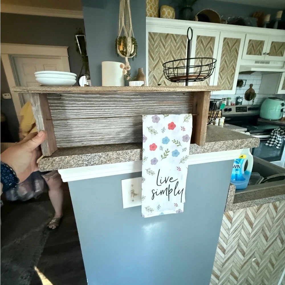 Rustic wooden shelf ( pats not included )